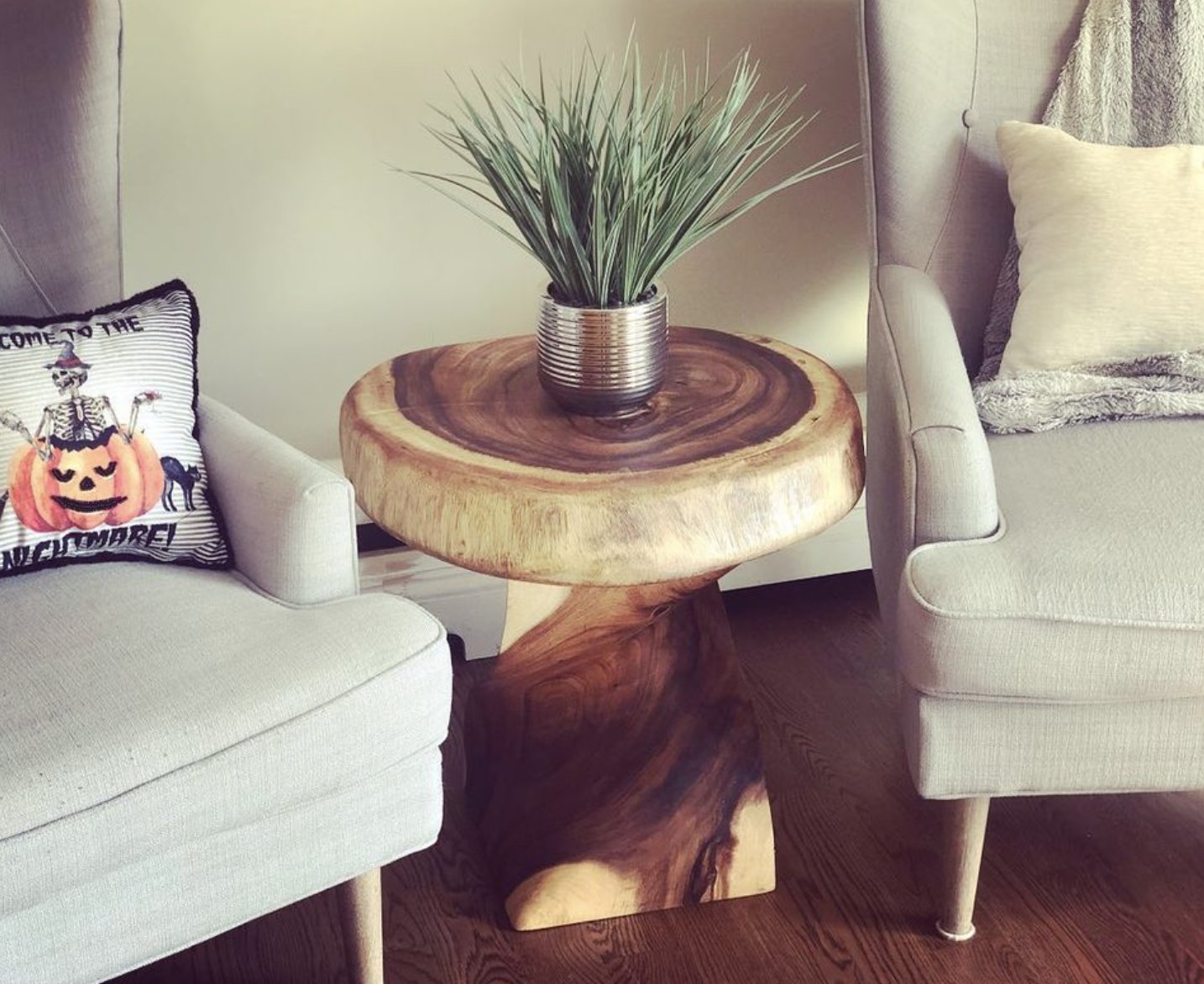 Handcrafted Rustic & Modern Live Edge End Tables 1 of A Kind Live