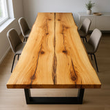 Live Edge Bookmatch Beetle Killed Pine Dining Table
