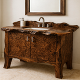 Live Edge Black Walnut Burl Vanity