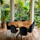 Live Edge Cottonwood Round Dining Table