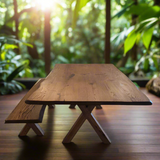 Live Edge Jointed Red Oak Dining Table