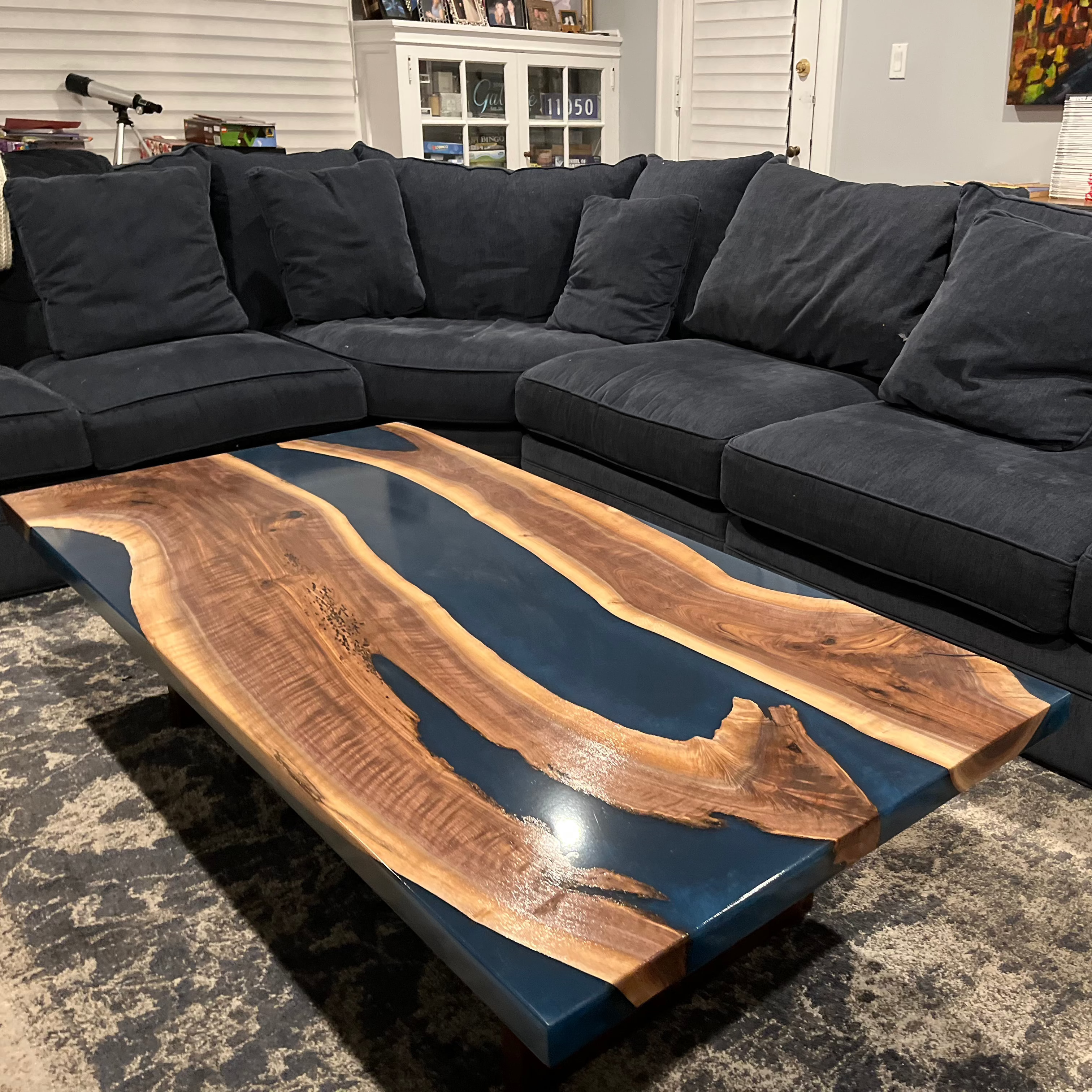 Black walnut coffee top tables