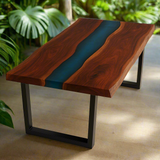 Live Edge River Mahogany Dining Table