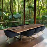 Live Edge River Black Walnut Dining Table