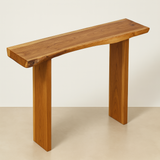 Live Edge Teak Console Table