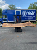 Live Edge Black Walnut Slab 147"Lx16-22"Wx3"T