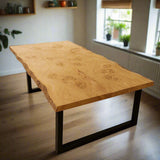 Live Edge Bookmatch Mapa Burl Dining Table