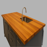 Live Edge Teak Countertop