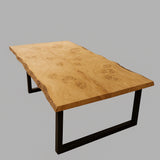 Live Edge Bookmatch Mapa Burl Dining Table