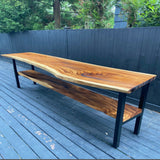 Live Edge White Oak Console Table