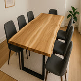 Live Edge Bookmatch Hickory Dining Table
