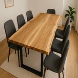 Live Edge Bookmatch Hickory Dining Table