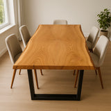 Live Edge Bookmatch Elm Dining Table
