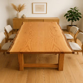 Live Edge Bookmatch Red Oak Dining Table