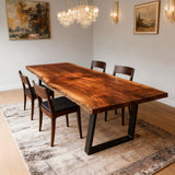 Live Edge Bookmatch Copper Beech Dining Table