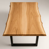 Live Edge Bookmatch Hickory Dining Table