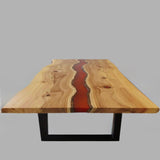 Live Edge Elm Epoxy River Table