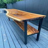 Live Edge White Oak Console Table