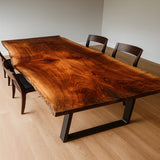 Live Edge Bookmatch Copper Beech Dining Table