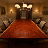 Live Edge Bookmatch Mahogany Dining Table