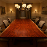Live Edge Bookmatch Mahogany Dining Table