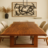 Live Edge Bookmatch Sapele Dining Table