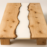 Live Edge White Oak Epoxy River Table