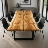 Live Edge Bookmatch Cottonwood Dining Table
