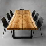 Live Edge Bookmatch Cottonwood Dining Table