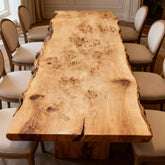 Live Edge Mapa Burl Single Slab Dining Table