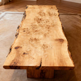 Live Edge Mapa Burl Single Slab Dining Table