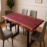 Live Edge Purpleheart Single Slab Table