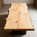Live Edge Sycamore Single Slab Dining Table