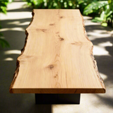 Live Edge Sycamore Single Slab Dining Table