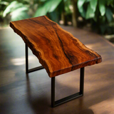 Live Edge Cottonwood Single Slab Dining Table