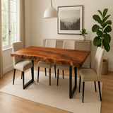 Live Edge Cottonwood Single Slab Dining Table