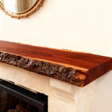 Live Edge Mahogany Mantel