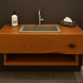 Live Edge Sapele Vanity