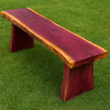 Live Edge Purpleheart Bench