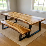 Live Edge Ambrosia Maple Bench