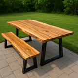 Live Edge Ambrosia Maple Bench