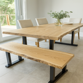 Live Edge White Oak Bench