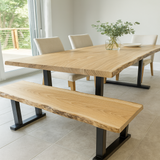 Live Edge White Oak Bench