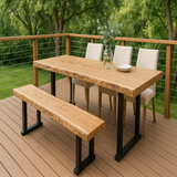 Live Edge White Oak Bench