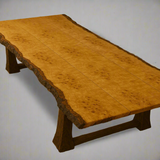 Live Edge Jointed Mapa Burl Dining Table