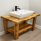 Live Edge Beetle Killed Pine Vanity