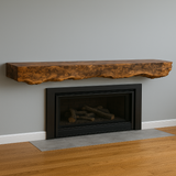 Live Edge Black Walnut Burl Mantel