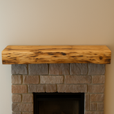 Live Edge Beetle Killed Pine Mantel