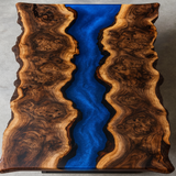 Live Edge Black Walnut Burl Epoxy River Table
