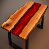 Live Edge Cedar Epoxy River Table